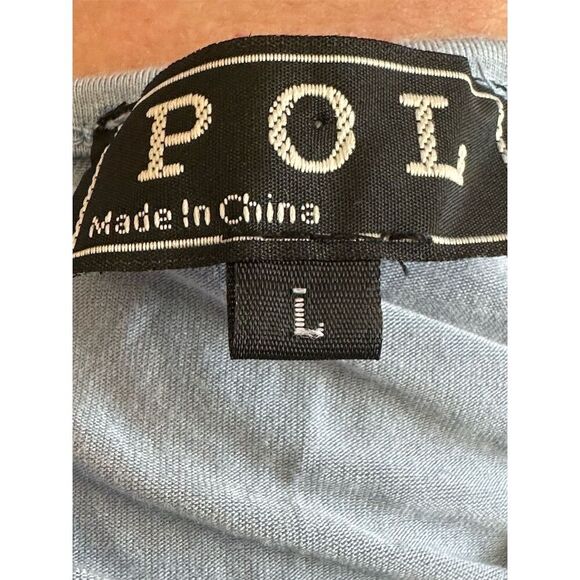 POL Women's Light Blue Ruffle Hem Cami Top Size L Summer Casual NWOT - Picture 4 of 6